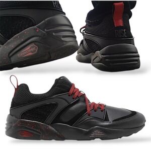 Puma x Rise BOG Red Black Men's Sneakers Shoes Size 9